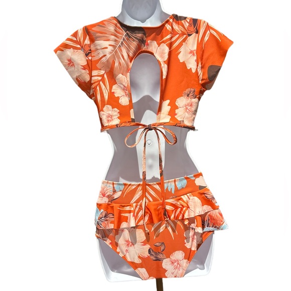 Floral Open-Back Bikini Set - Picture 4 of 5